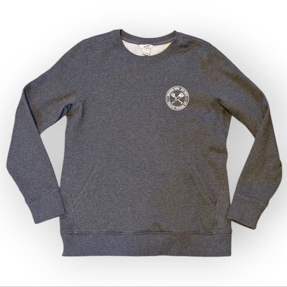 Duluth Trading Co Men's Sweatshirt Gray Kangaroo Pocket Pullover Gorpcore